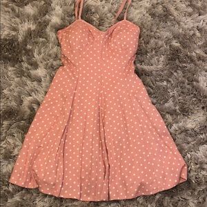 AMERICAN EAGLE pink polka dot dress